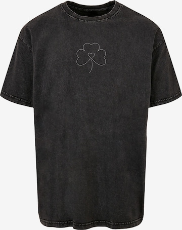 Merchcode Shirt 'Spring - Leaf Clover Flower' in Grijs: voorkant