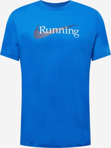 T-Shirt fonctionnel NIKE en bleu : devant