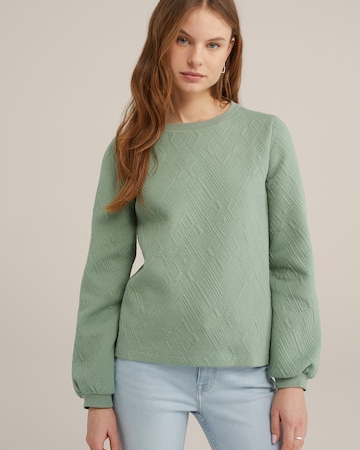 WE Fashion Sweatshirt in Green: front