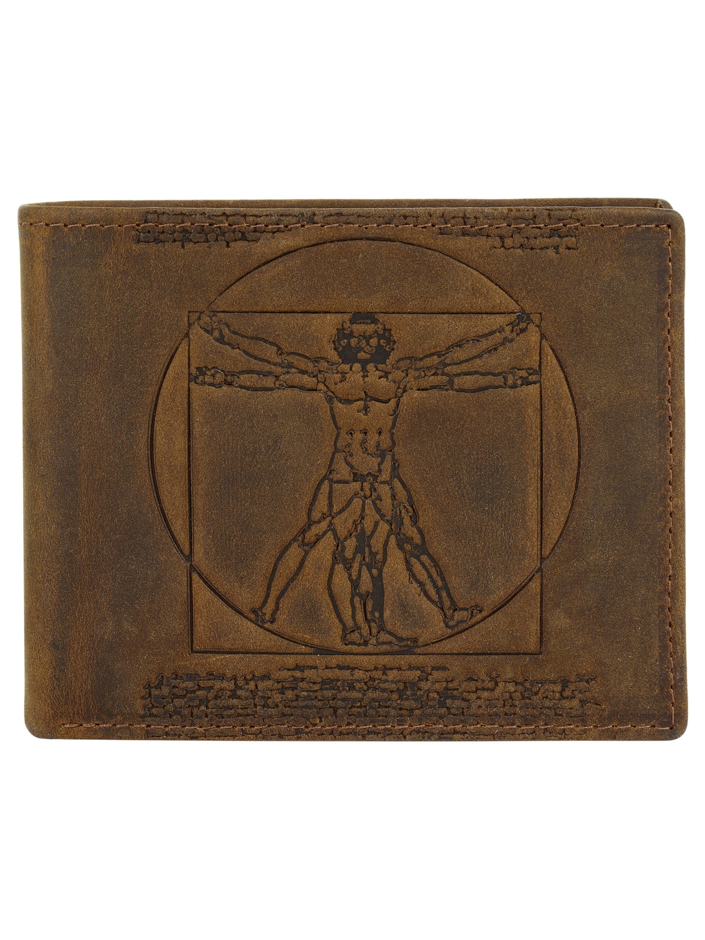 Porte-monnaies LANDLEDER en marron : devant