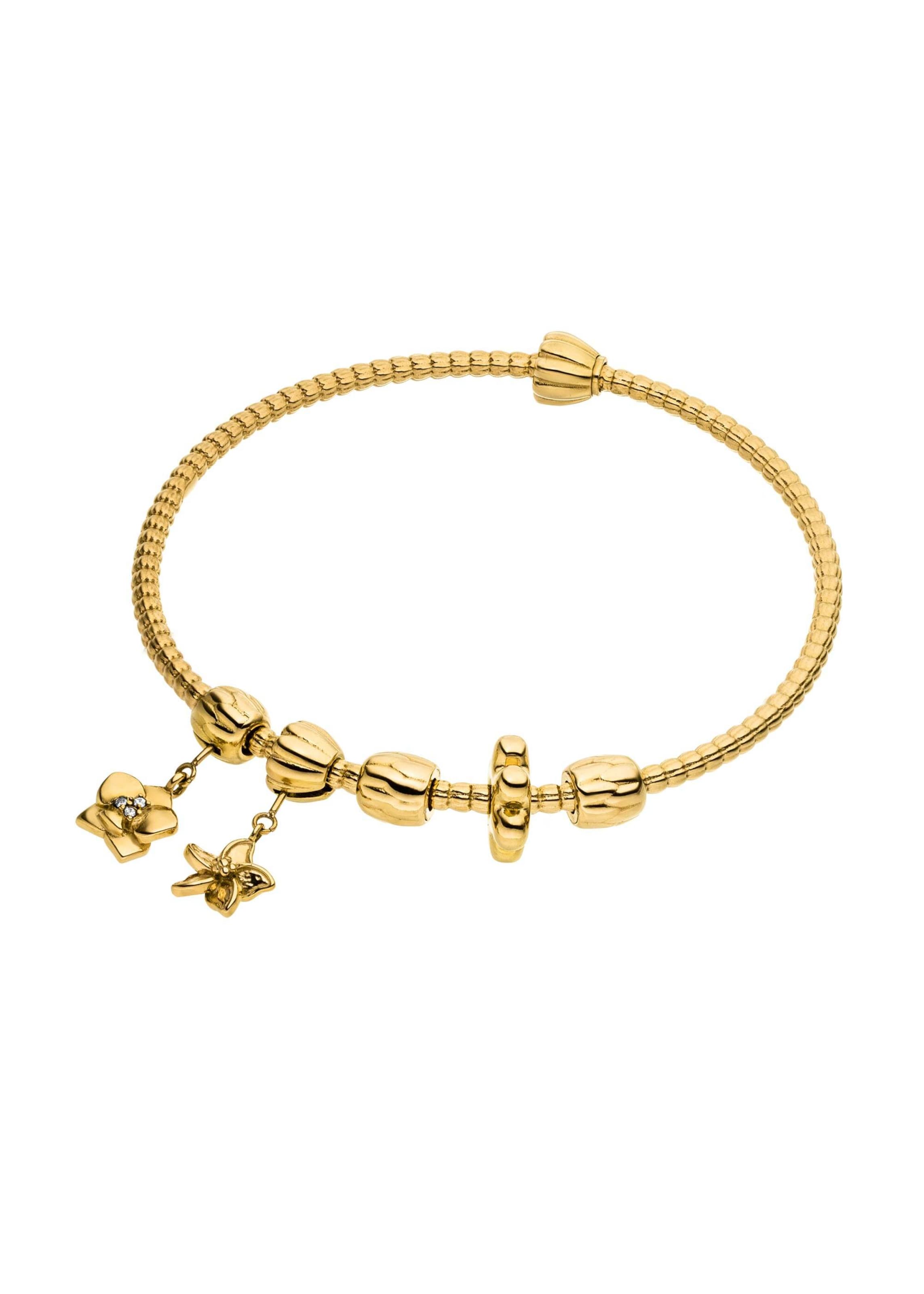PURELEI - Pulsera 'Lei Flower' en oro: frente