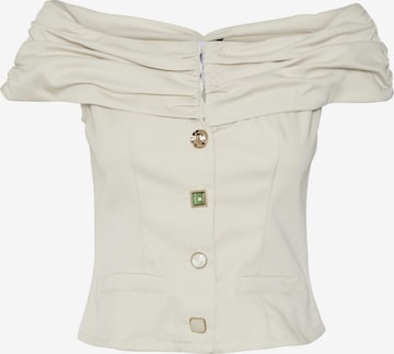 SOMETHINGNEW Blouse in Beige: front