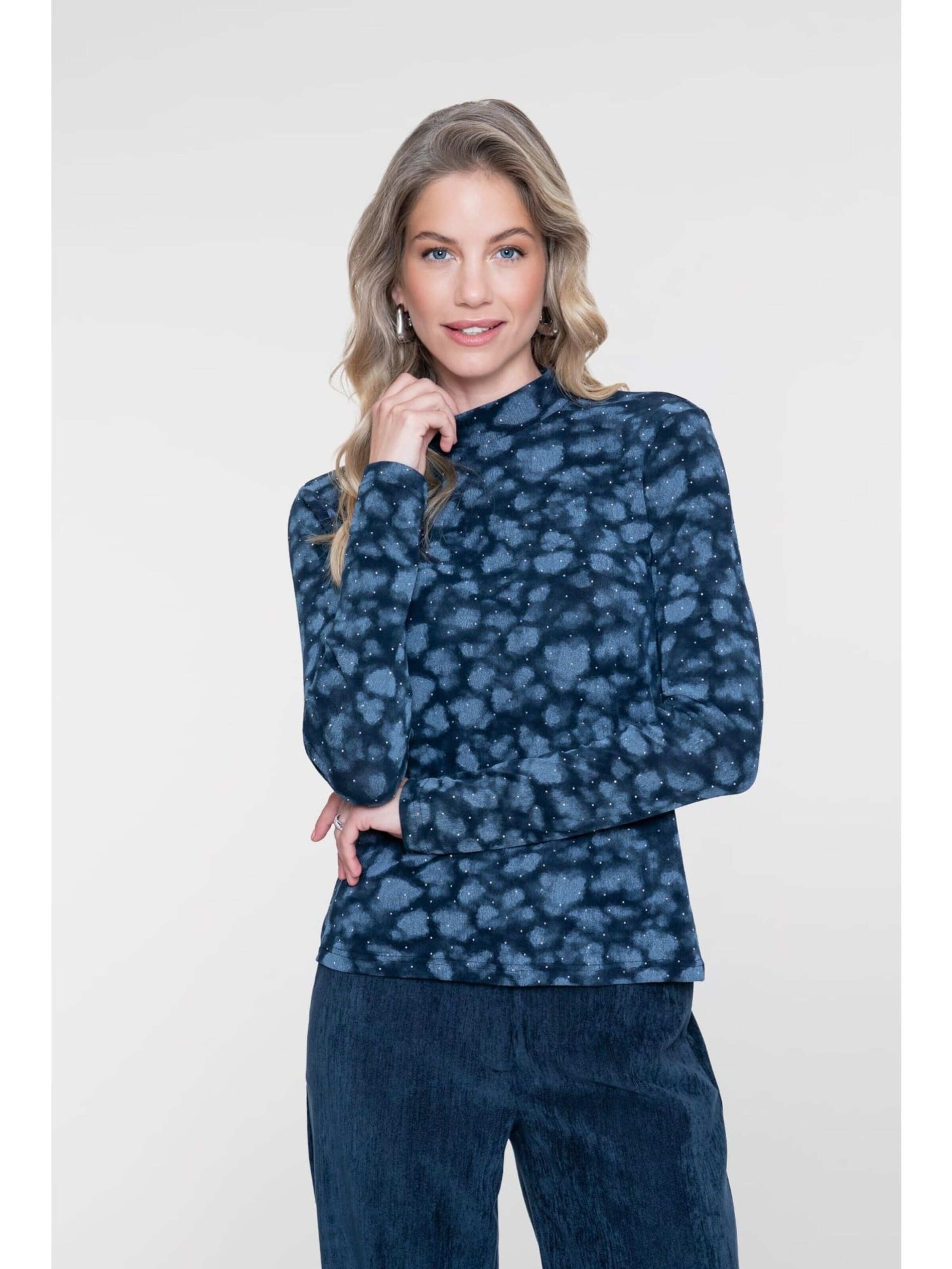 Geisha Top in M in de kleur Blauw, Productweergave