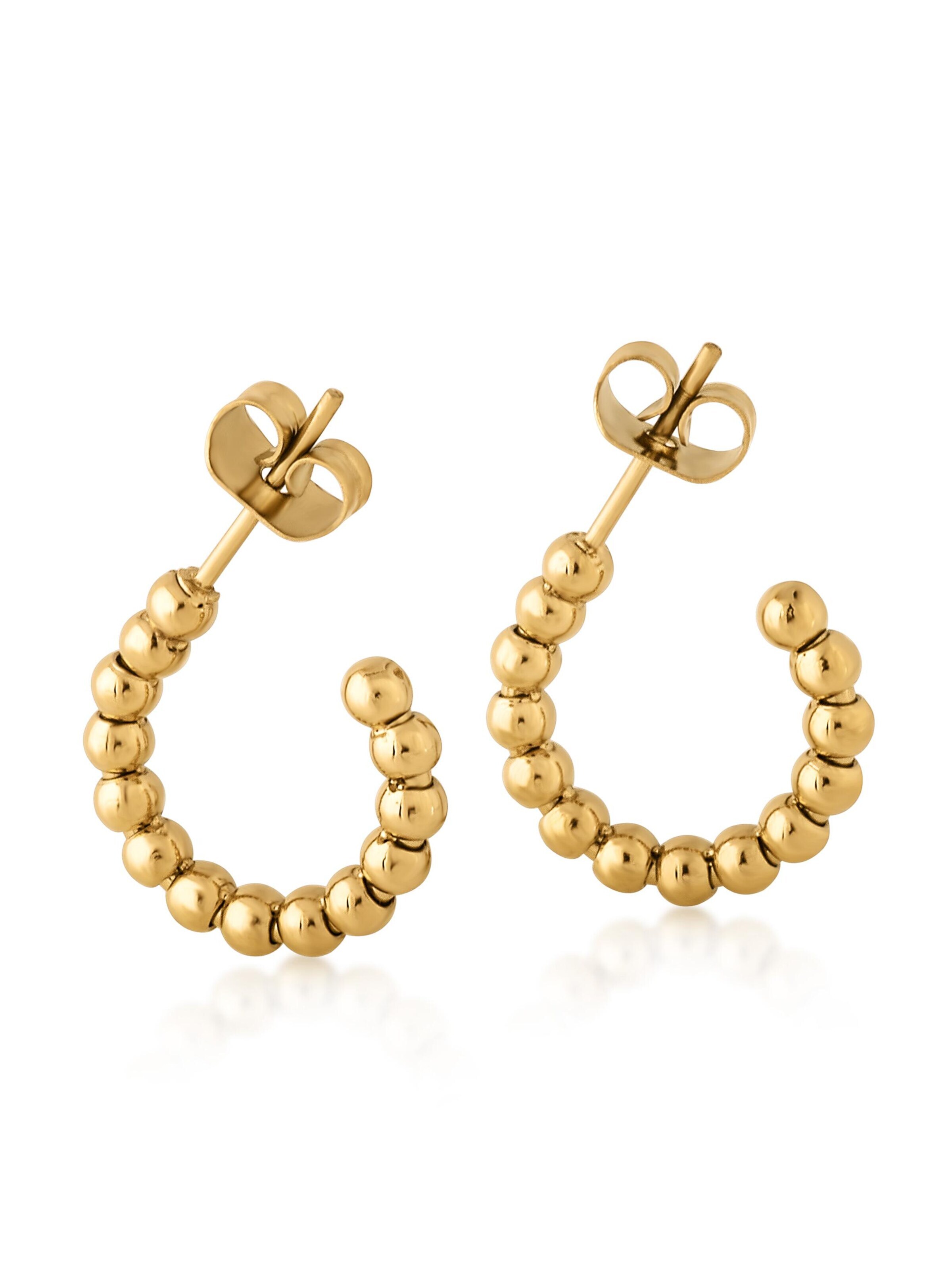 Akitsune Earrings 'Delight' in Gold: front