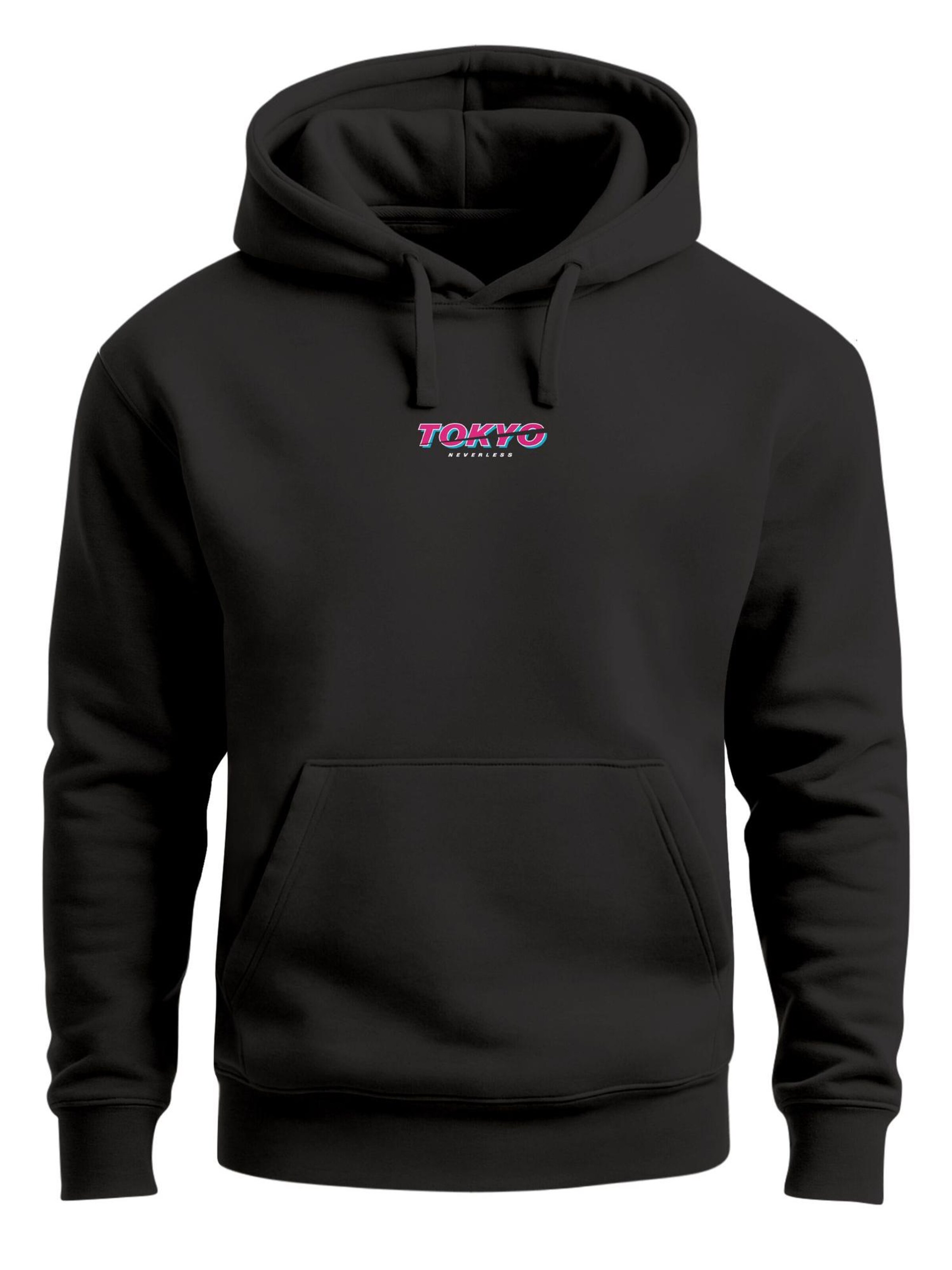 Neverless Sweatshirt 'Tokyo Drift' in Black: front
