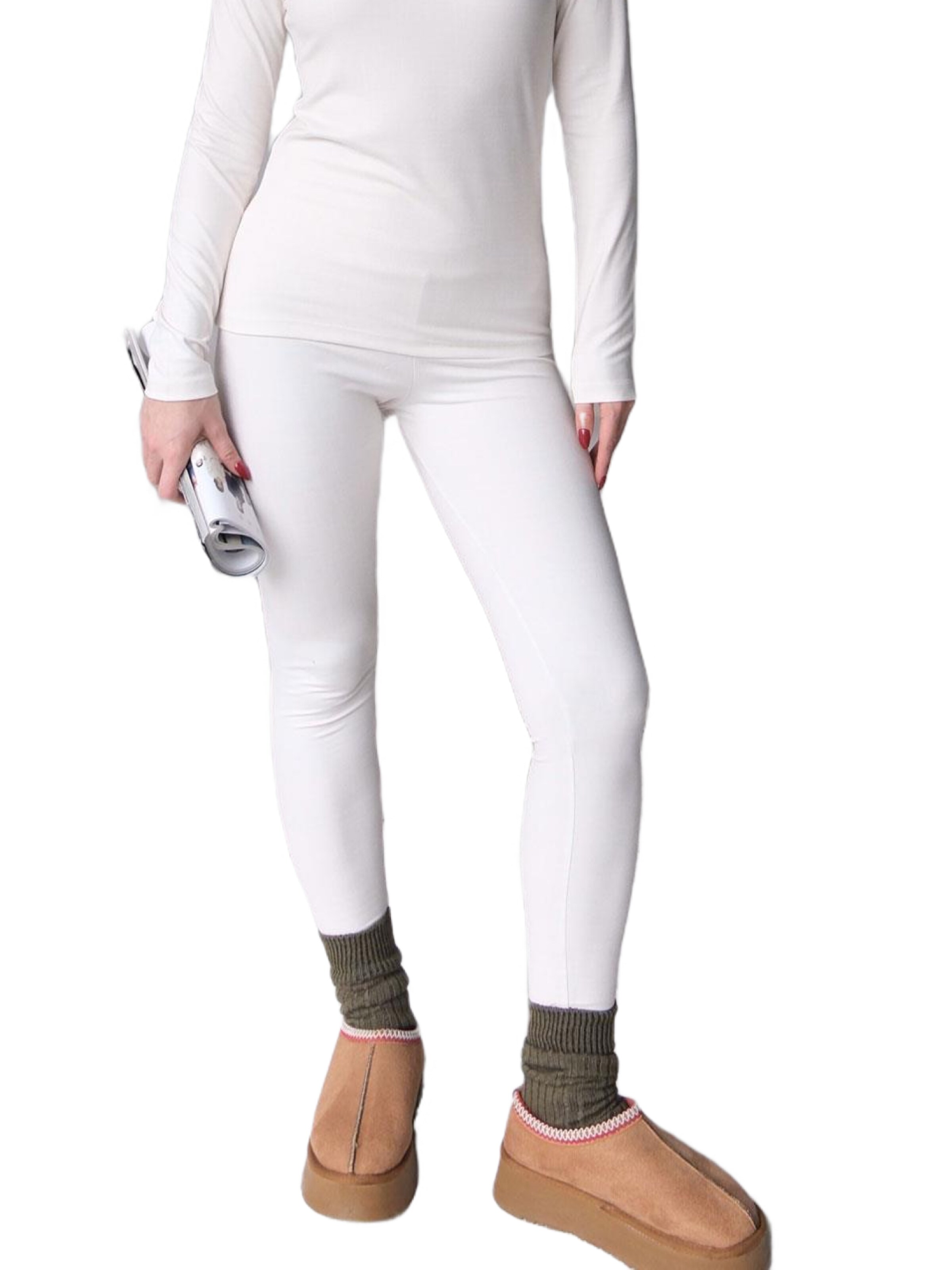 C&City Skinny Leggings in White: front