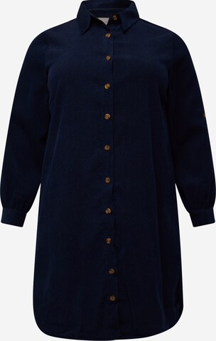 ONLY Carmakoma Košilové šaty 'WINI' – modrá: přední strana