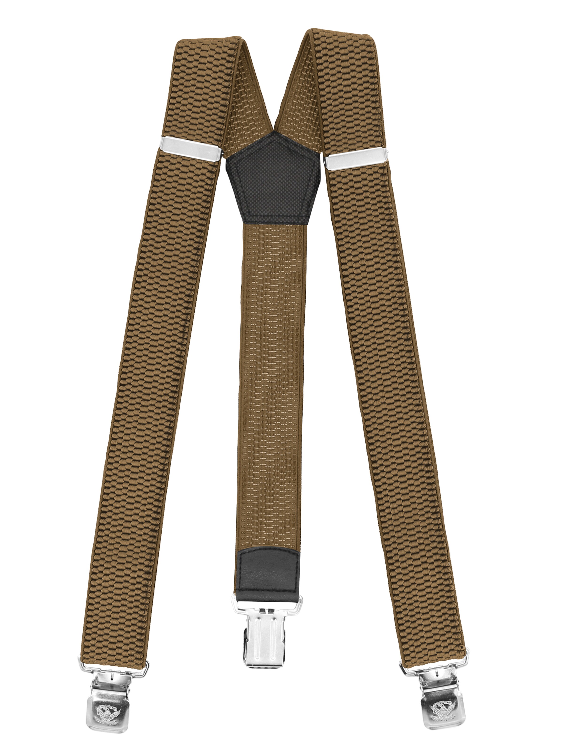 Fabio Farini Suspenders in Beige: front