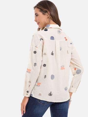 CIPO & BAXX Blouse 'WH130' in Beige