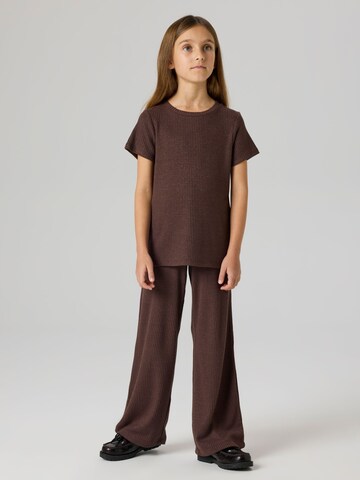 NAME IT - Pierna ancha Pantalón en marrón