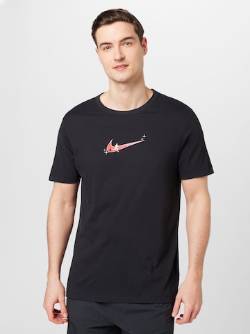 T-Shirt fonctionnel NIKE en noir : devant