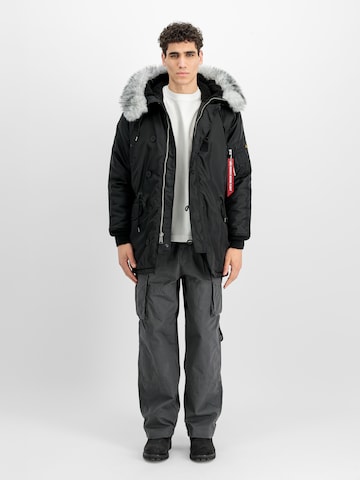 ALPHA INDUSTRIES Parka 'N-3A' in Schwarz: Vorderseite