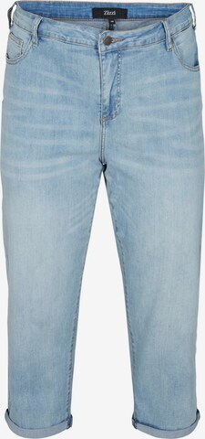 Zizzi regular Jeans 'Gia' i blå: forside