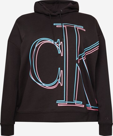 Calvin Klein Jeans Curve Sweatshirt in Zwart: voorkant