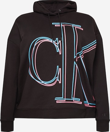 Calvin Klein Jeans Curve Sweatshirt in Schwarz: predná strana