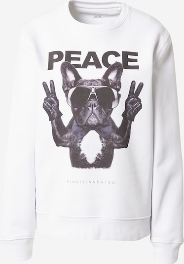EINSTEIN & NEWTON Sweater majica 'Frenchie Peace' u antracit siva / bazalt siva / svijetlosiva / bijela, Pregled proizvoda