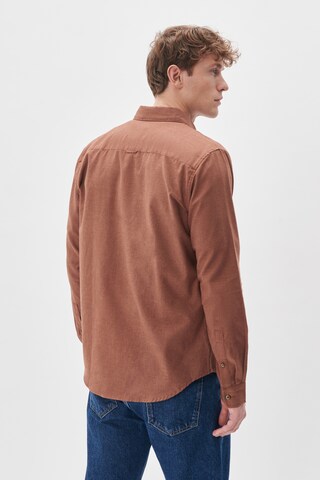 Matinique Regular fit Button Up Shirt 'Trostol' in Brown