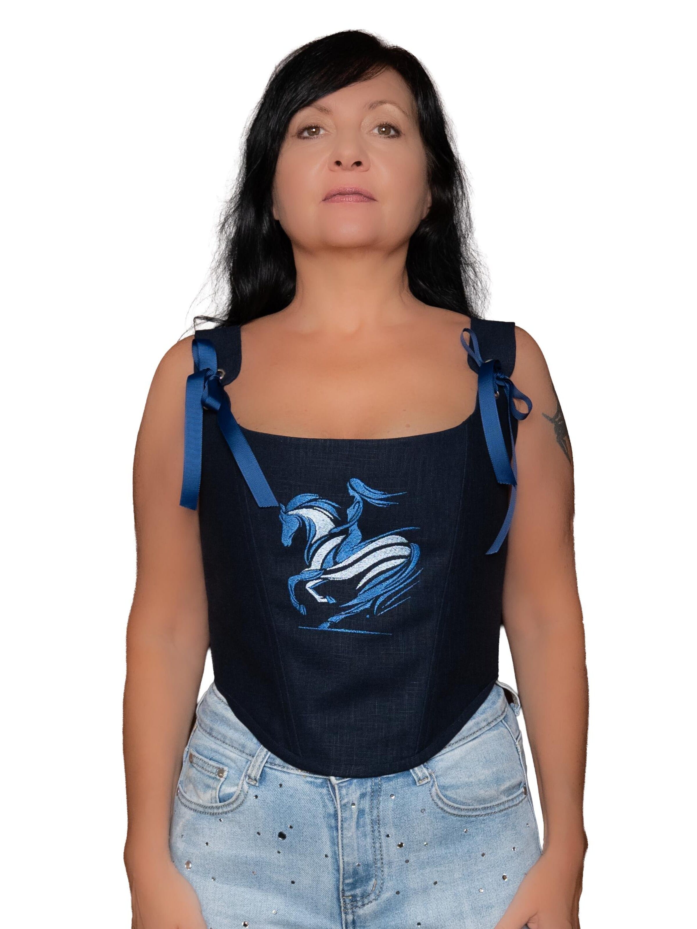 Corsetto 'Horsewoman' di VIADALINNO in blu