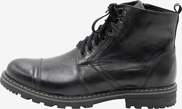 DreiMaster Vintage Lace-Up Boots in Black: front