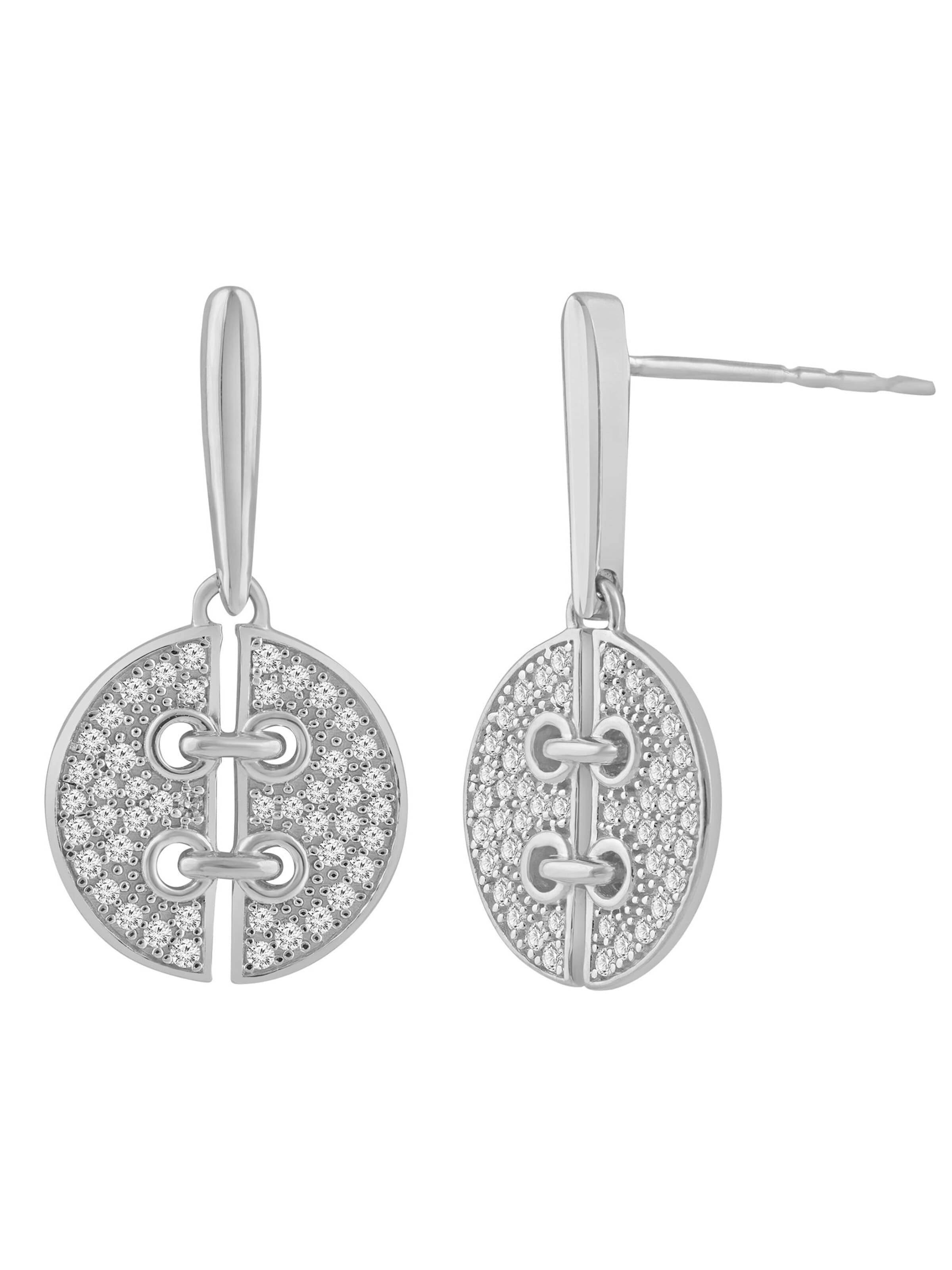 Diamant Exquis - Pendientes en plata