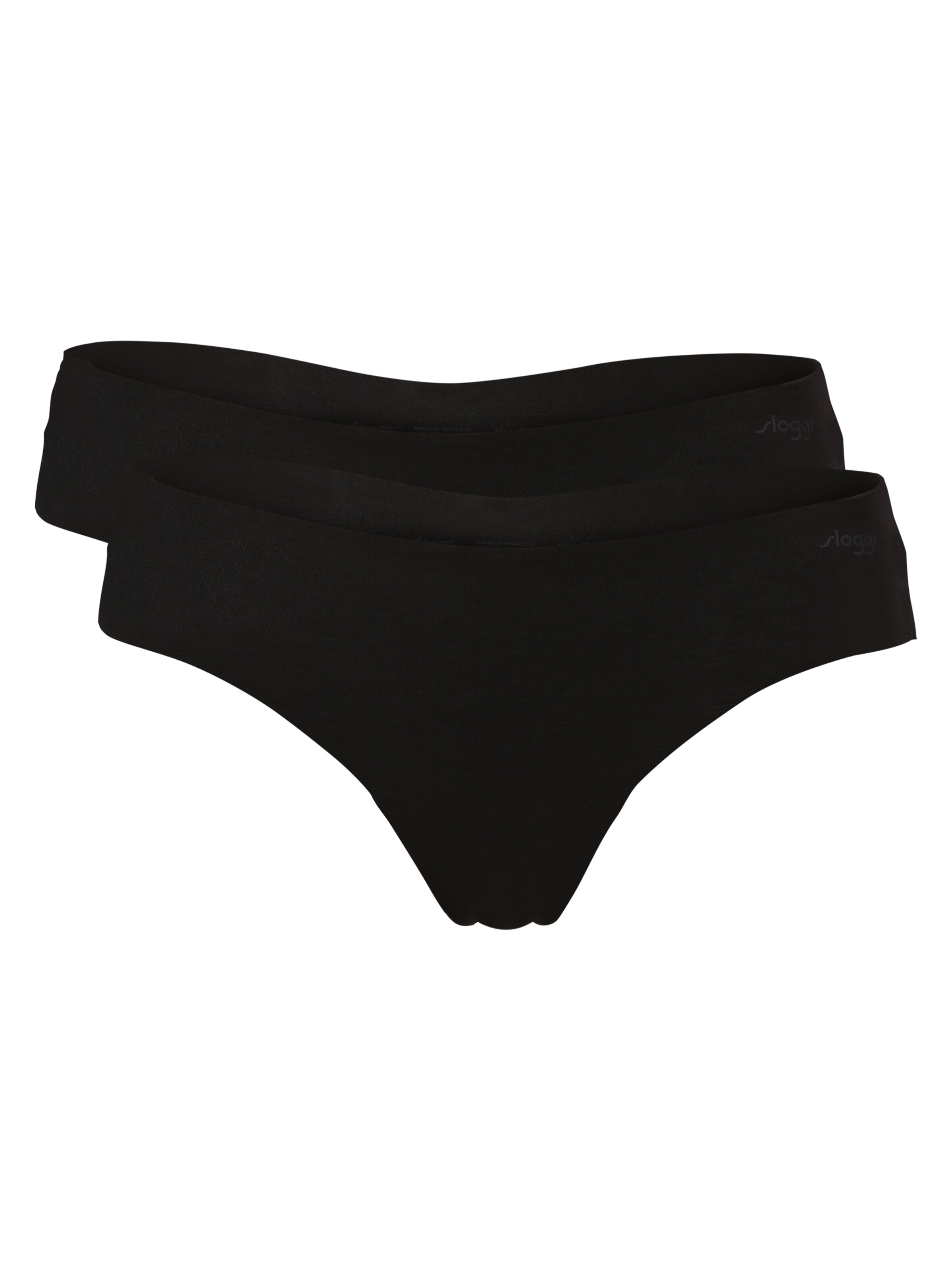 SLOGGI String 'Zero' in Schwarz: Vorderseite