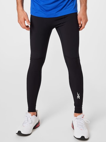 Reebok Skinny Sports trousers in Black: front