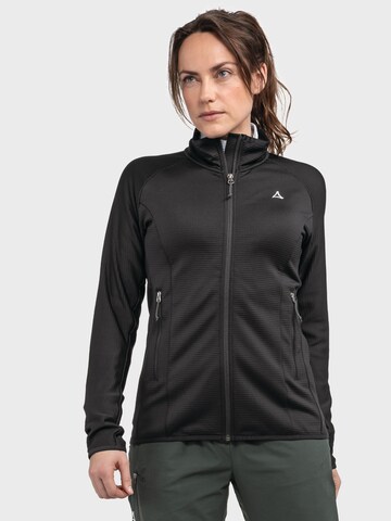 Schöffel Athletic fleece jacket 'Style Cascata' in Black: front