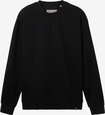 Sweat-shirt TOM TAILOR DENIM en noir : devant