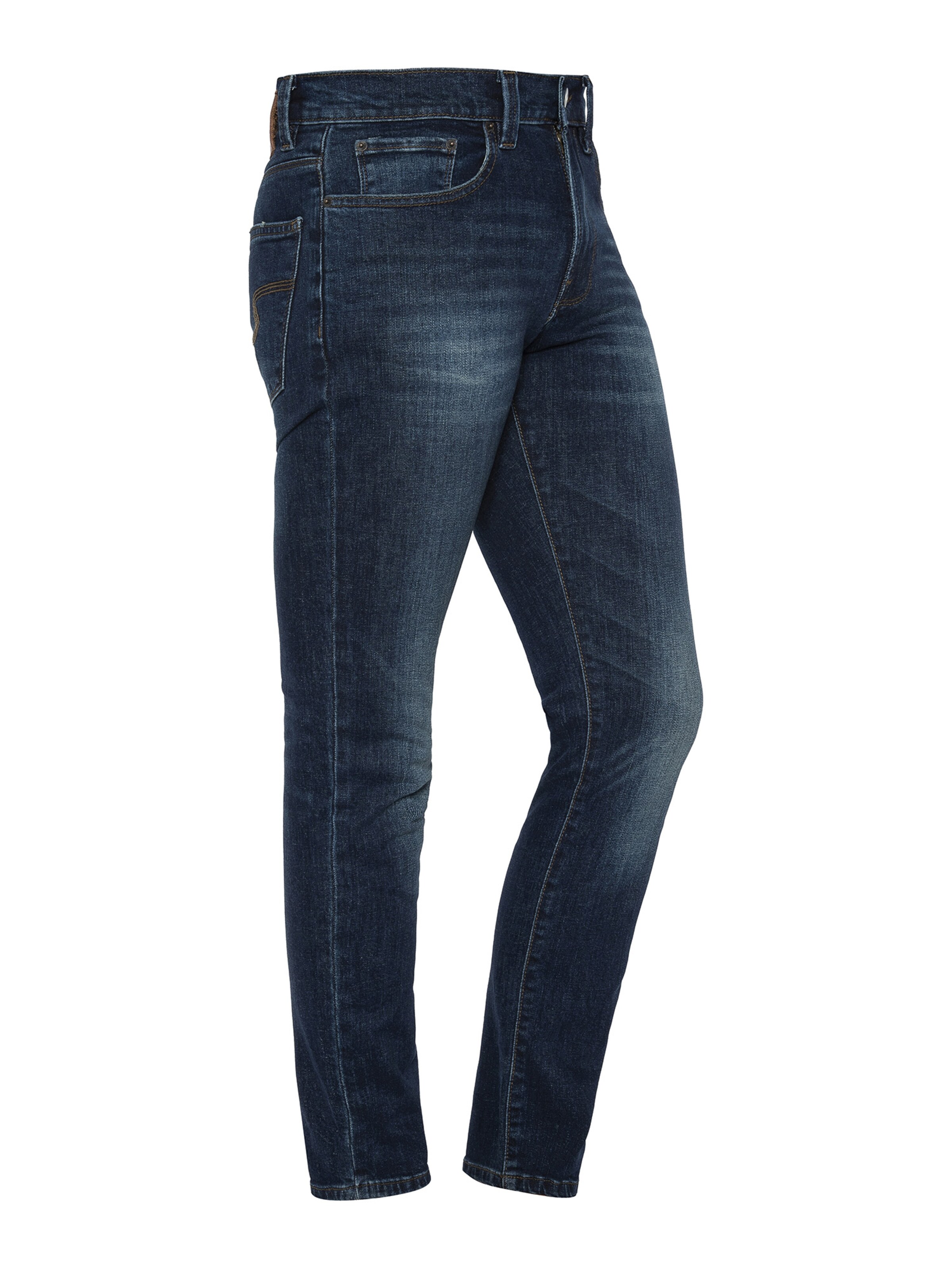 Coupe slim Jean Schott NYC en bleu