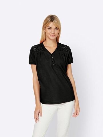 heine Shirt in Zwart: voorkant