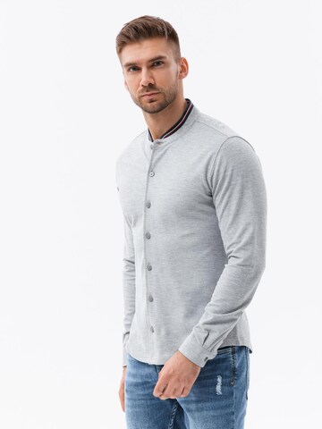 Ombre Regular fit Button Up Shirt in Grey: front