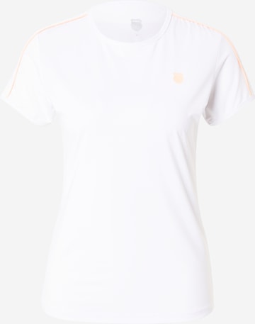 T-shirt fonctionnel 'HYPERCOURT' K-Swiss Performance en blanc : devant