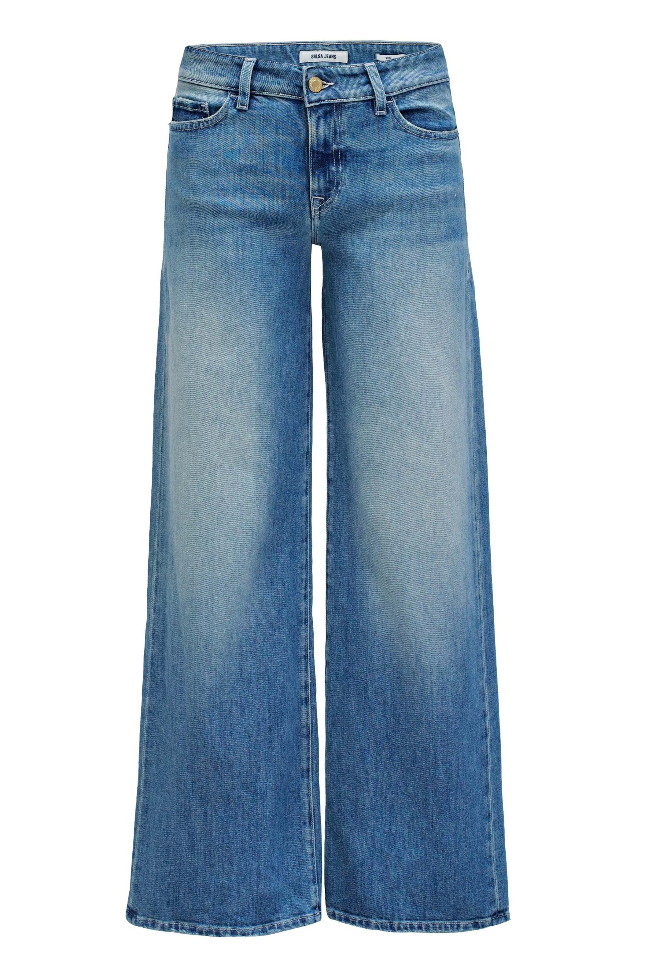 Salsa Jeans Wide leg Jeans in Blauw: voorkant
