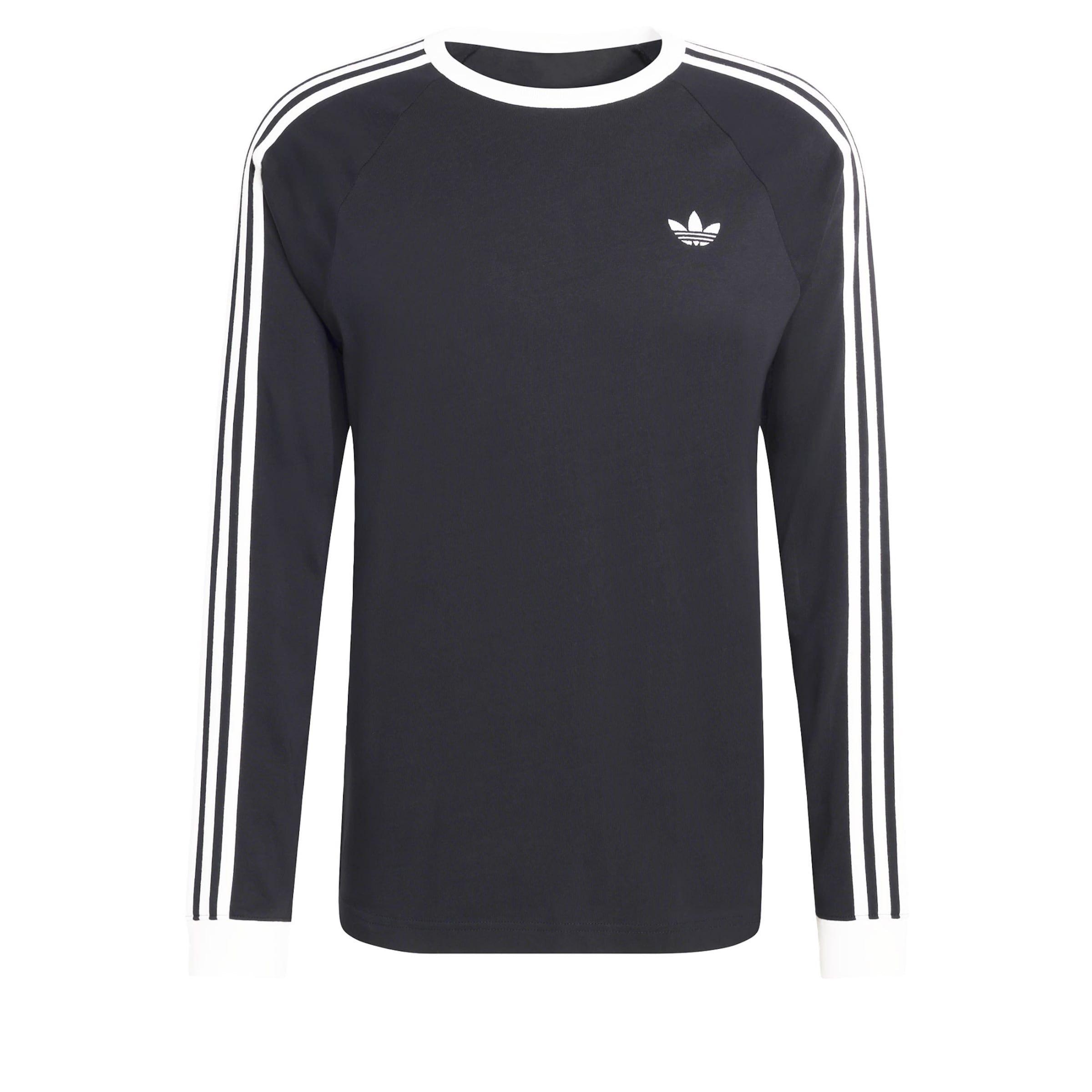 T-Shirt '3-STRIPES LONGSLEEVE' ADIDAS ORIGINALS en noir : devant