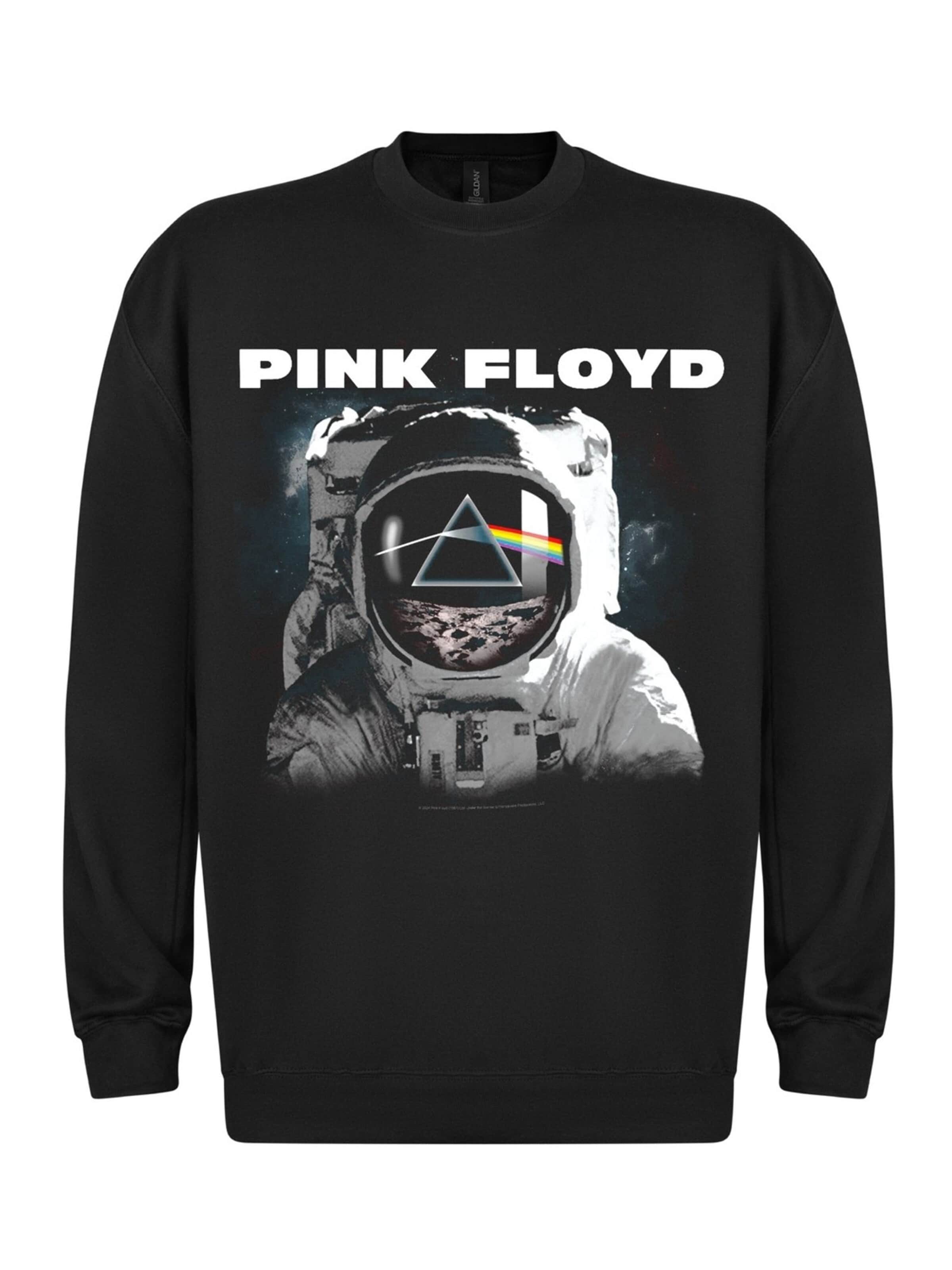 Pink Floyd Sweatshirt 'Pink Floyd Pink Floyd The Dark Side of the Moon Astronaut' in Black: front