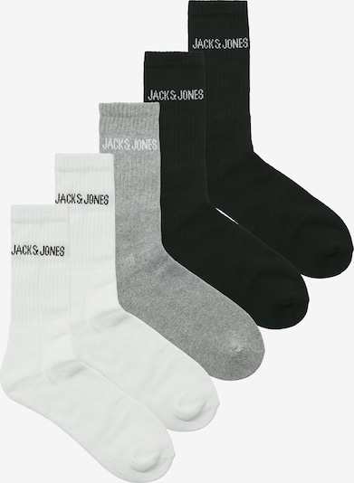 Kojinės 'JACREGEN' iš JACK & JONES, spalva – margai pilka / juoda / balta, Prekių apžvalga