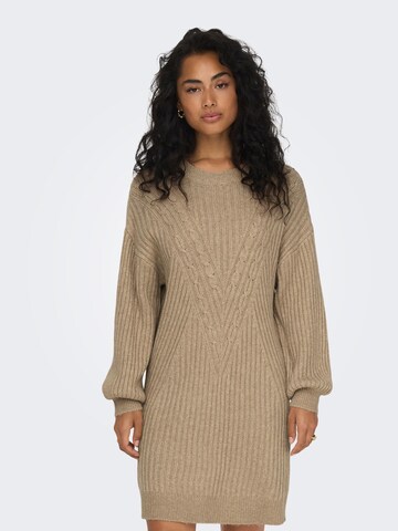 ONLY Gebreide jurk 'Allie' in Beige: voorkant