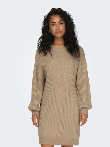 ONLY Strikkjole 'Allie' i beige: forside