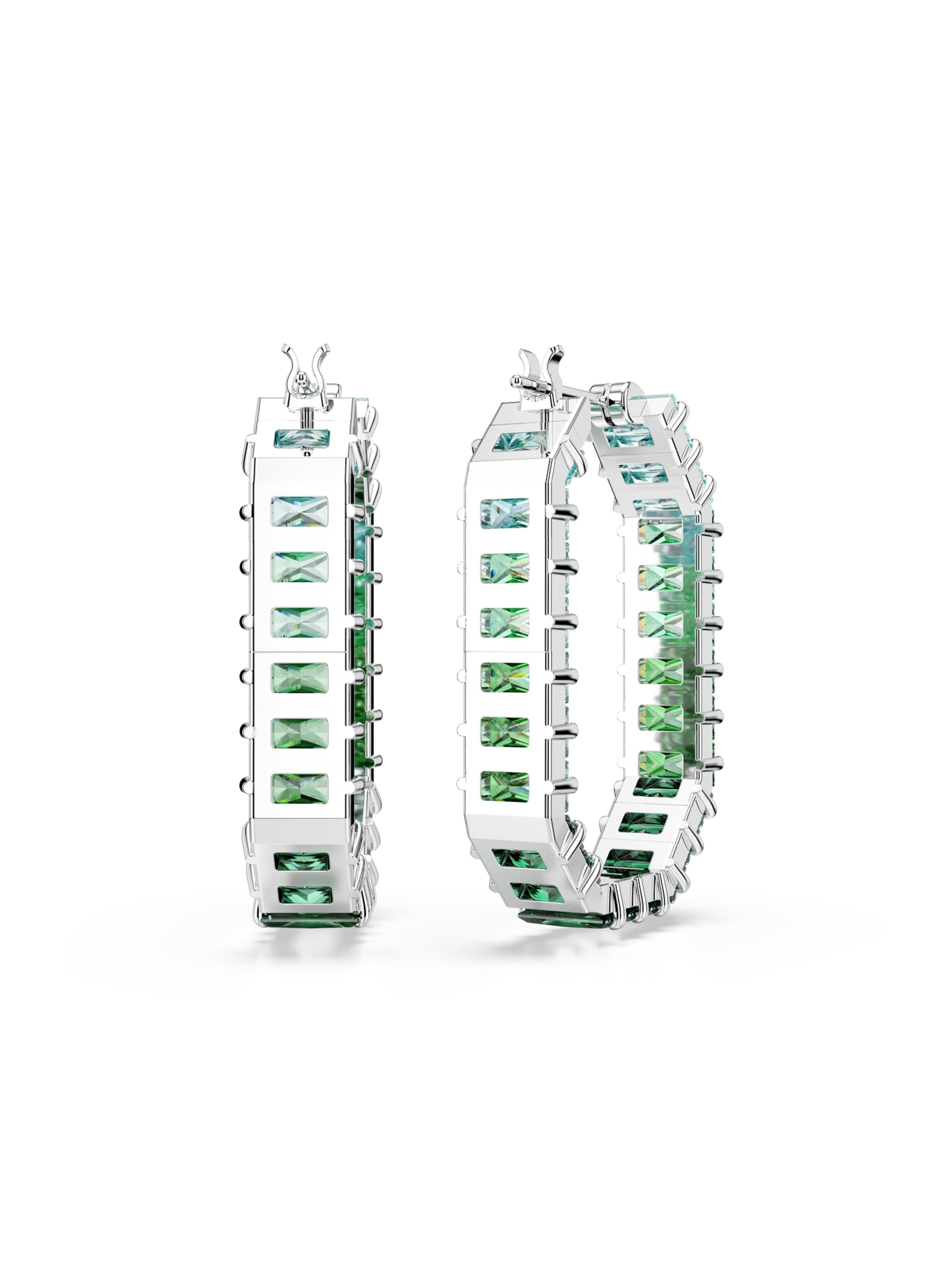 Boucles d'oreilles 'Matrix' Swarovski en argent