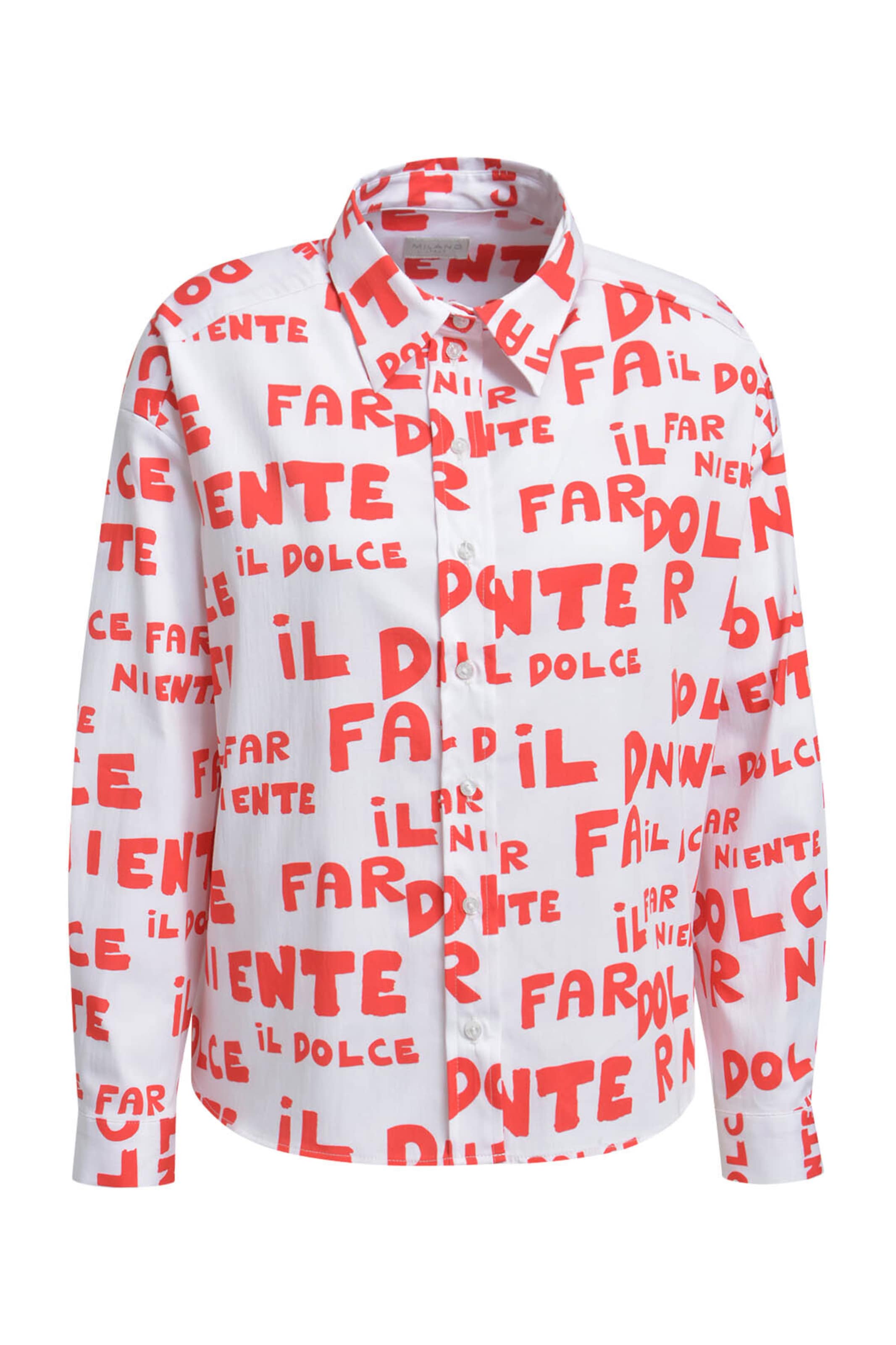 Milano Italy Blouse in White: front