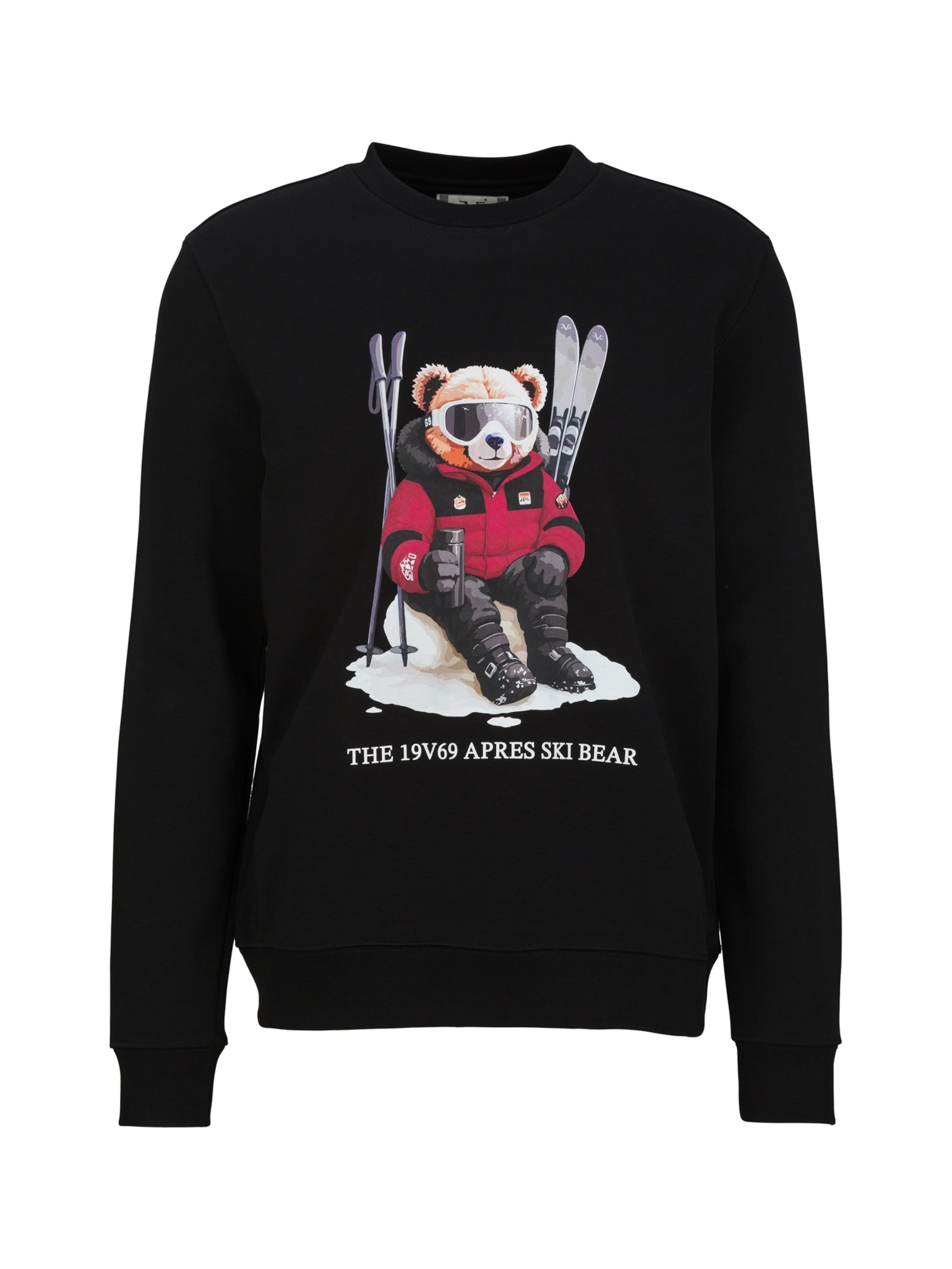 19V69 ITALIA Sweatshirt 'Nico' in Black: front