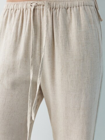 Pull&Bear Wide leg Byxa i beige