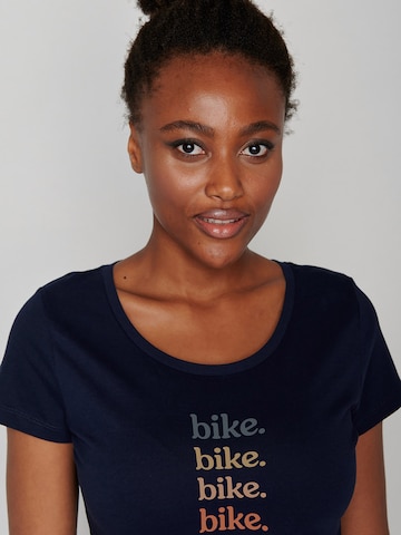 T-shirt 'Bike Bike Bike' GREENBOMB en bleu