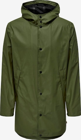 Cappotto di mezza stagione 'ONSLUCA' di Only & Sons in verde: frontale