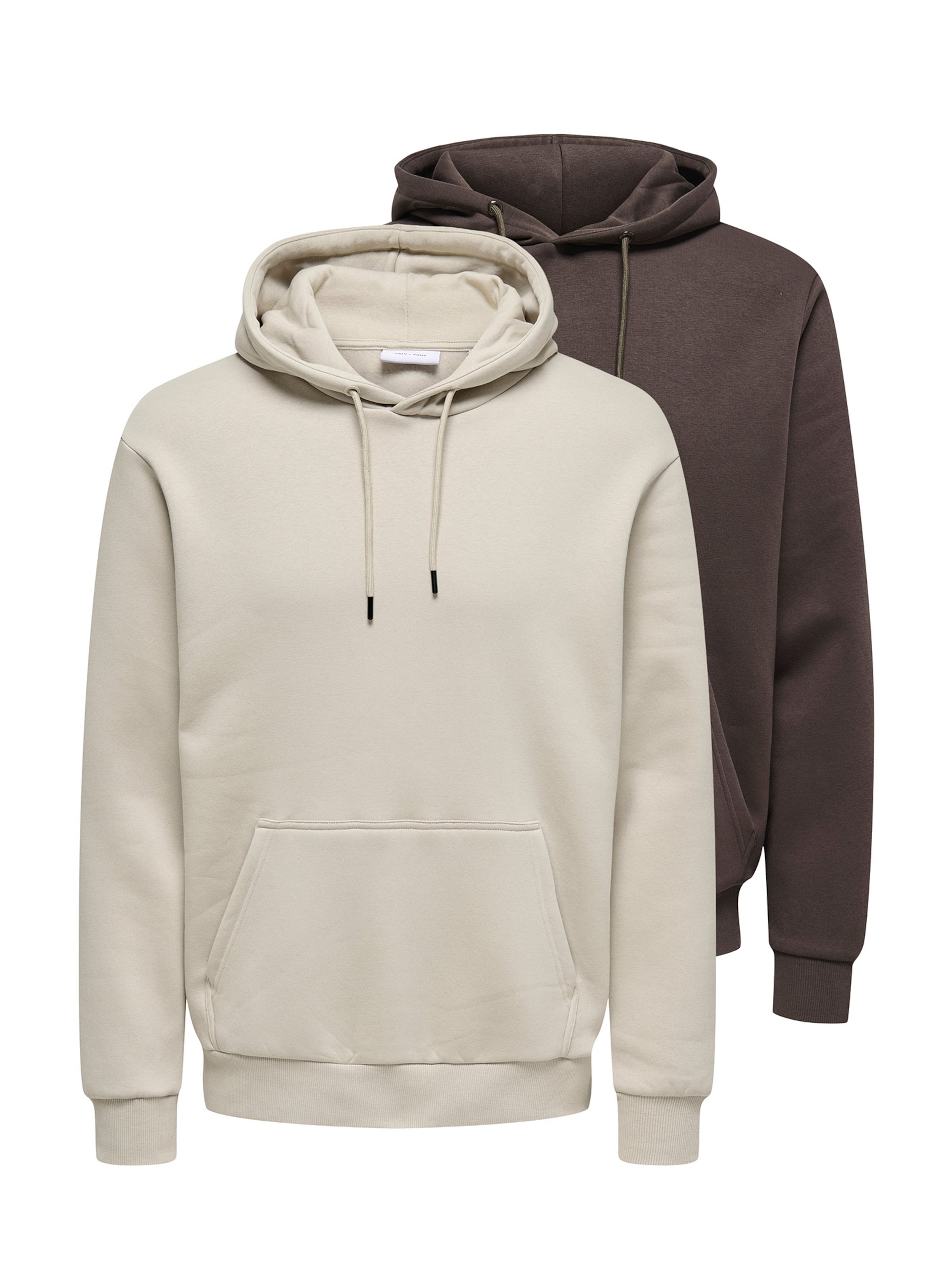 Only & Sons Sweatshirt 'Ceres' in Bruin: voorkant