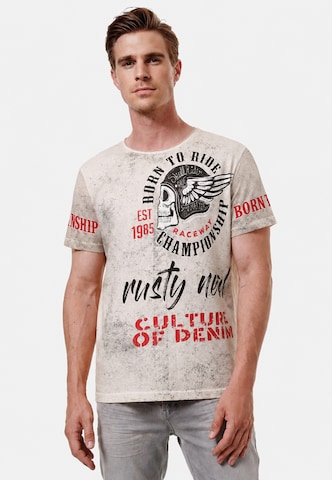 Rusty Neal T-Shirt in Beige: Vorderseite