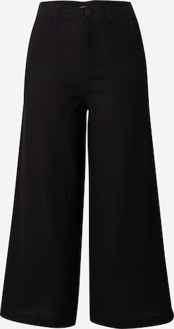 Wide leg Pantaloni di QS in nero: frontale