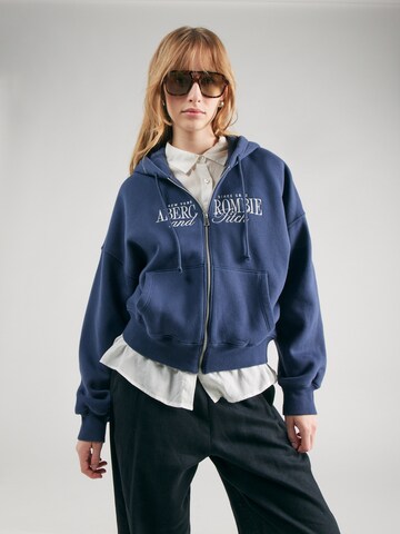 Abercrombie & Fitch Sweat jacket in Blue: front