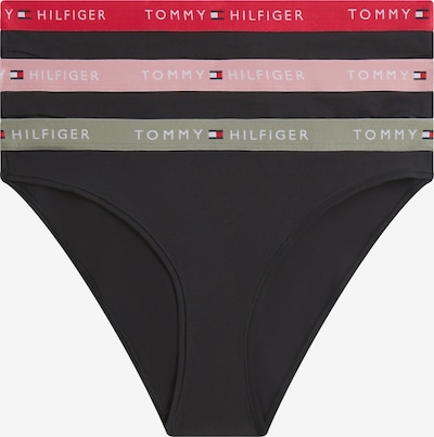 XS dydžio Moteriškos kelnaitės 'Essential' iš Tommy Hilfiger Underwear, spalva – rusvai žalia / ryškiai rožinė spalva / raudona / juoda, Prekių apžvalga