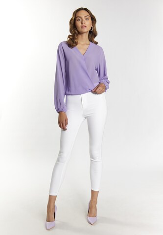 Camicia da donna di faina in lilla